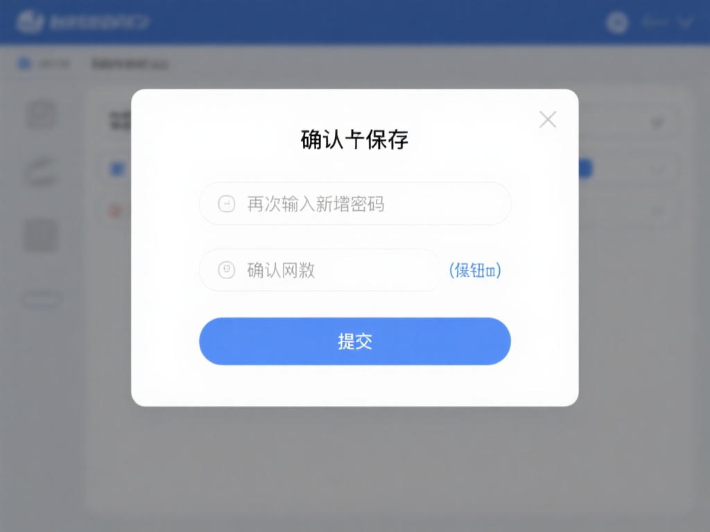 确认并保存：再次输入新密码以确认无误，然后点击“保